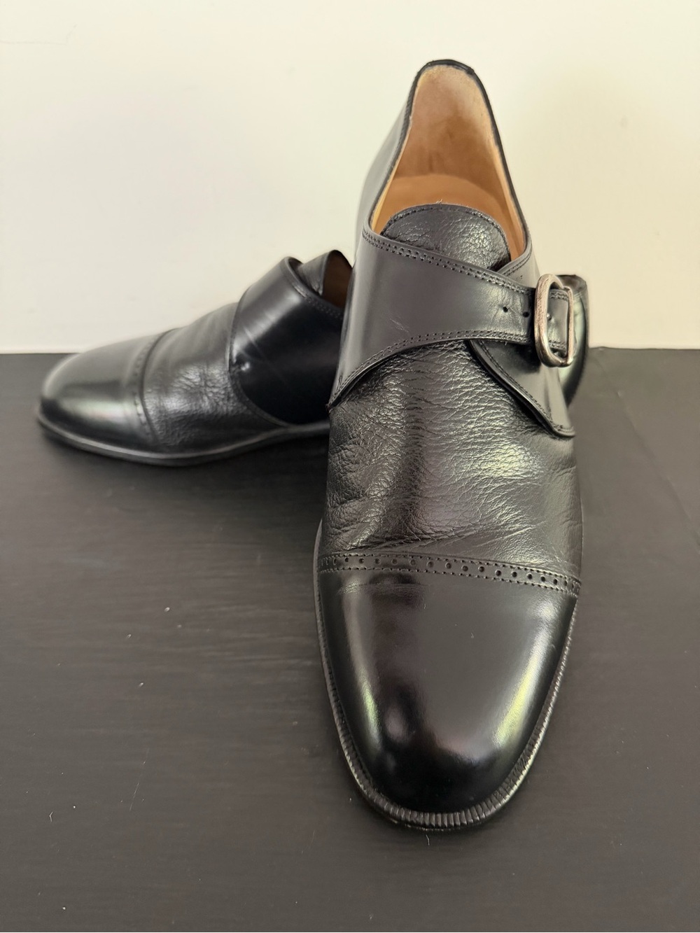 Vito Rafolo Monk Strap Shoes. Made in Italy. Size 9 1/2 M. Near New Condition.